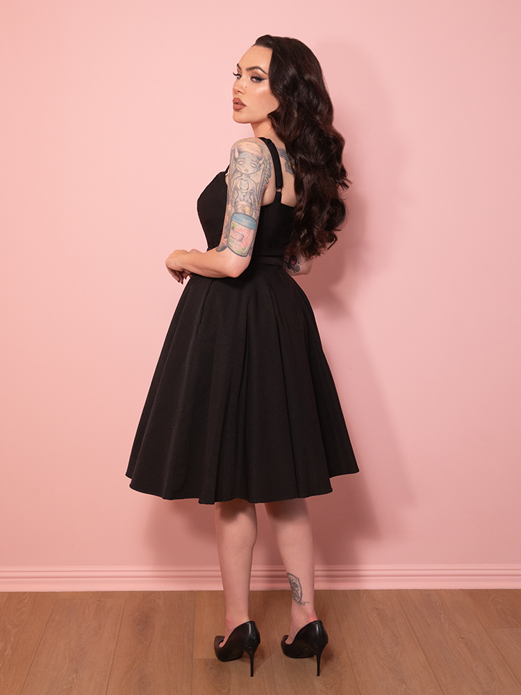 PRE-ORDER - NEW FIT - Maneater Swing Dress in Black - Vixen by Micheline Pitt