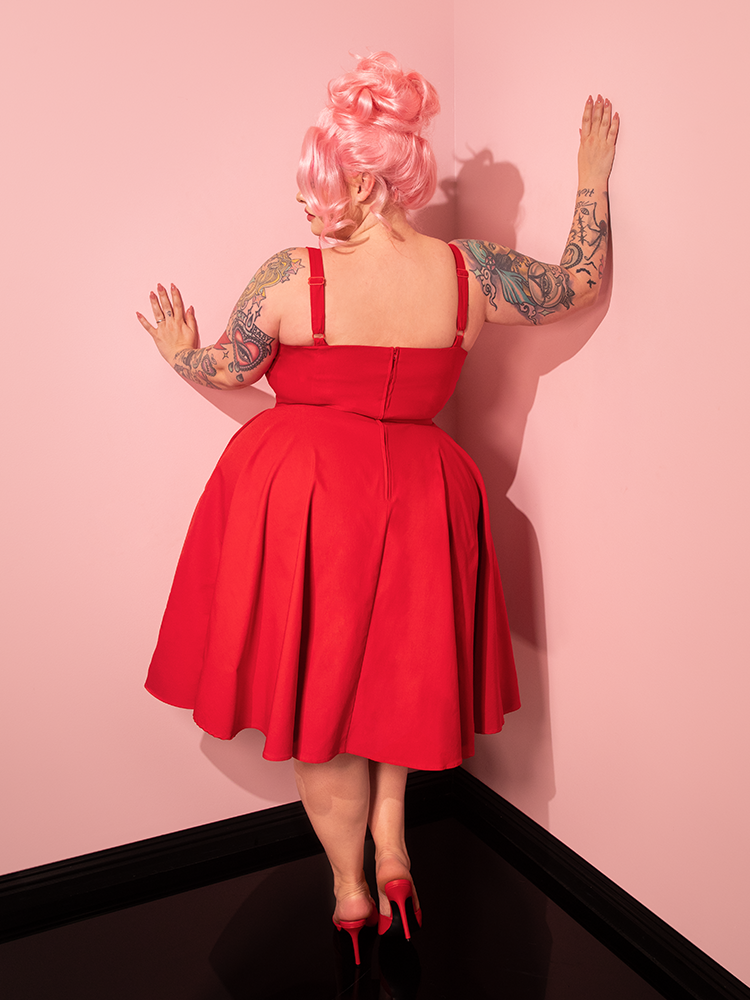 Maneater Swing Dress in Red - Vixen by Micheline Pitt