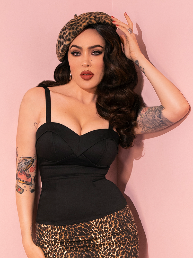 Maneater Top in Black Vixen by Micheline Pitt