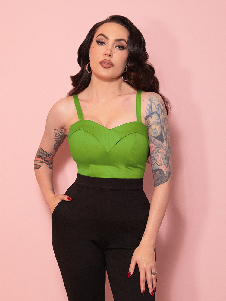PRE-ORDER - NEW FIT - Maneater Top in Slime Green - Vixen by Micheline Pitt