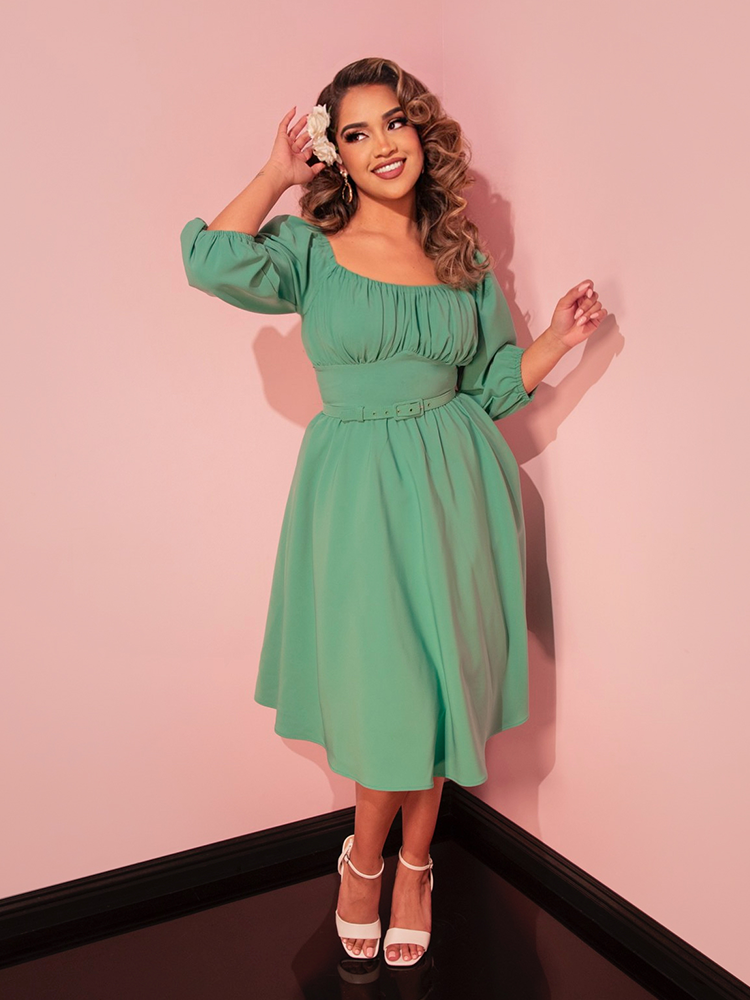 PRE-ORDER - Vacation Dress in Moss Green - Vixen by Micheline Pitt 5X PRE-ORDER - Vacation Dress in Moss Green - Vixen by Micheline Pitt 5X