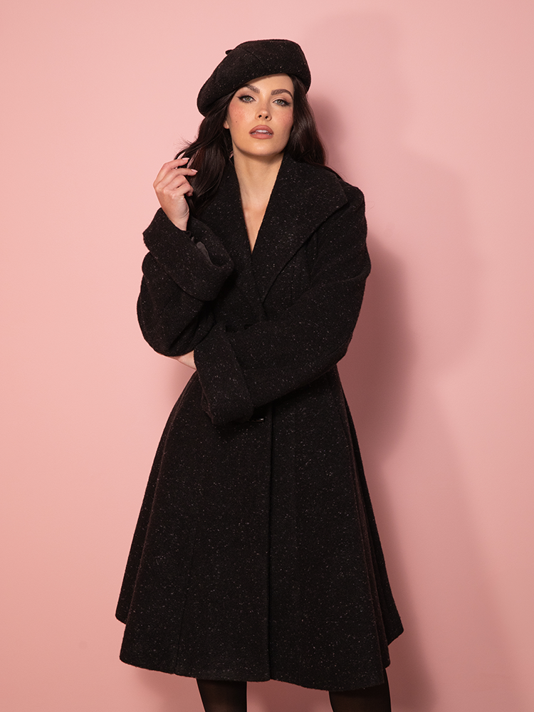 Miss Kitty Coat in Black - Vixen by Micheline Pitt