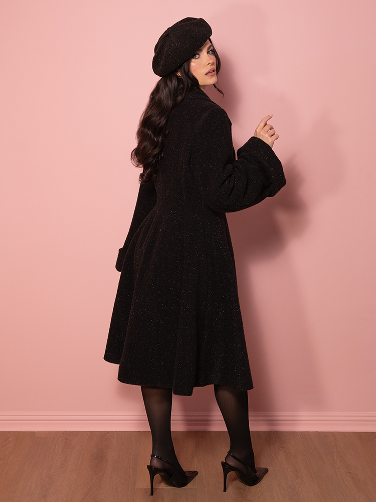 Miss Kitty Coat in Black - Vixen by Micheline Pitt