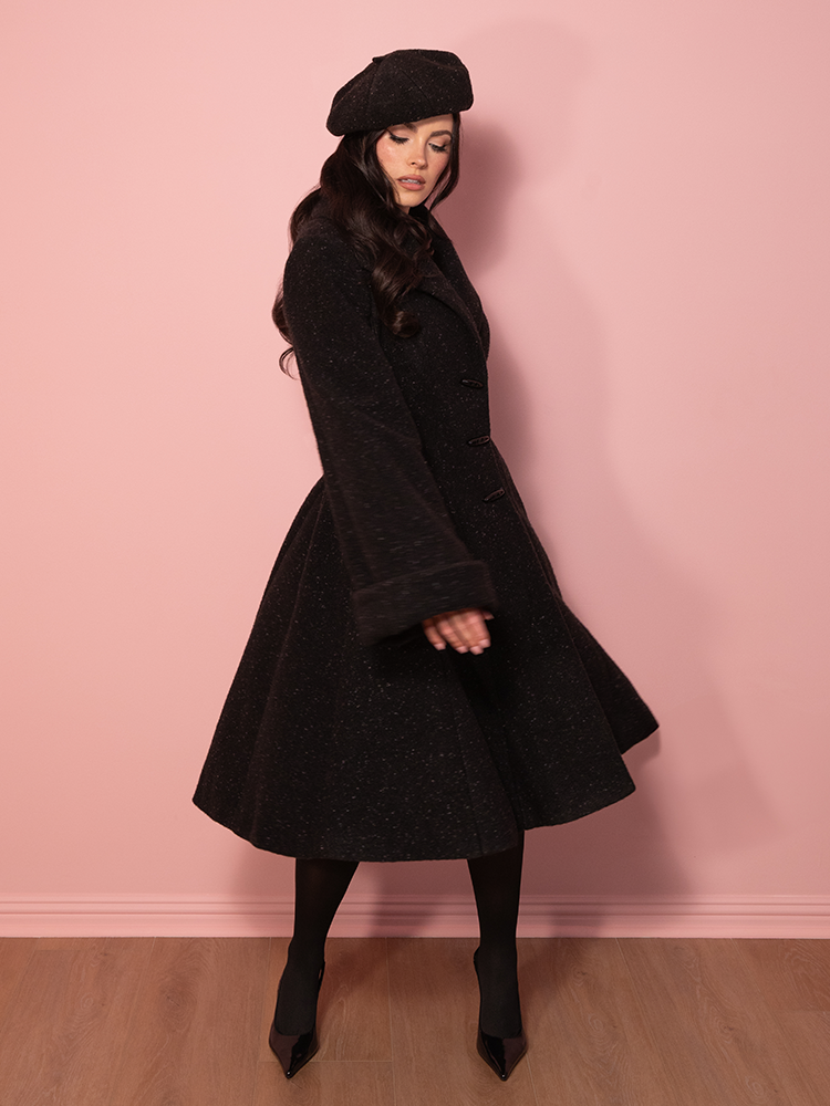 Miss Kitty Coat in Black - Vixen by Micheline Pitt