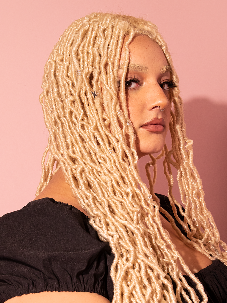 Hair Rings For Braids Dreads in Silver Vixen by Micheline Pitt