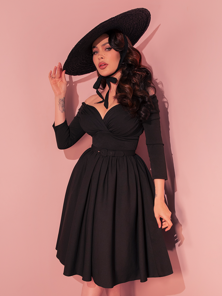 PRE-ORDER - Starlet Swing Dress in Black - Vixen by Micheline Pitt 3X PRE-ORDER - Starlet Swing Dress in Black - Vixen by Micheline Pitt 3X