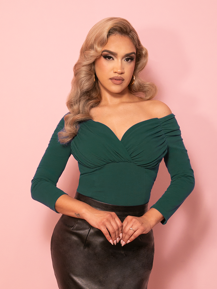 PRE-ORDER - Starlet Top in Hunter Green - Vixen by Micheline Pitt