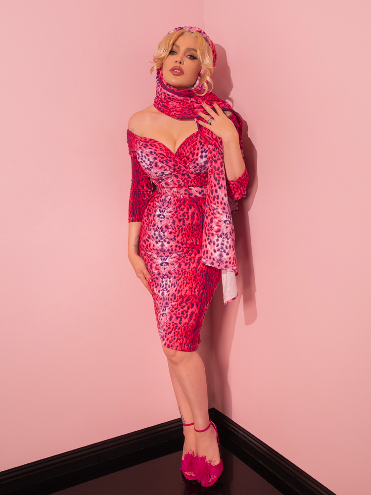 Pink leopard skin sales dress