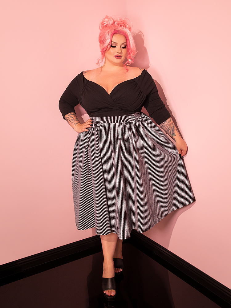 Vixen Swing Skirt in Black - Vixen by Micheline Pitt