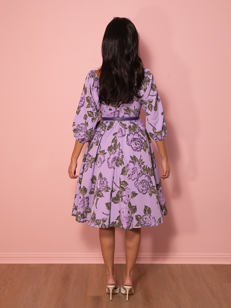 Vacation Dress in Vintage Purple Roses Vacation Dress in Vintage Purple Roses