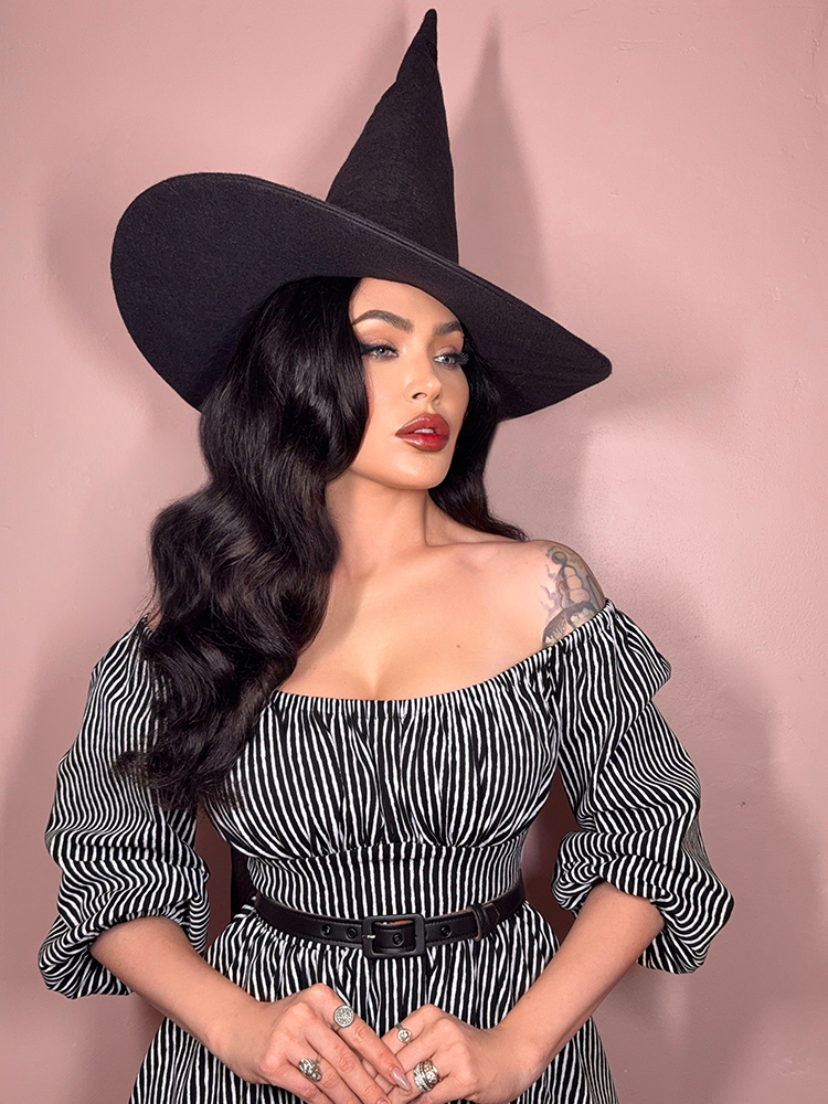 *PRE-ORDER - Vacation Dress in Halloween Stripes - Vixen by Micheline Pitt