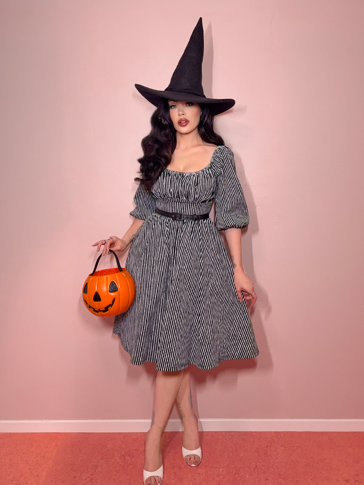 *PRE-ORDER - Vacation Dress in Halloween Stripes - Vixen by Micheline Pitt
