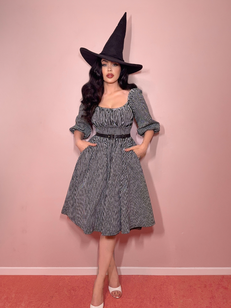 *PRE-ORDER - Vacation Dress in Halloween Stripes - Vixen by Micheline Pitt