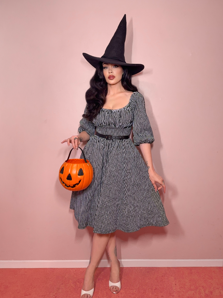 *PRE-ORDER - Vacation Dress in Halloween Stripes - Vixen by Micheline Pitt