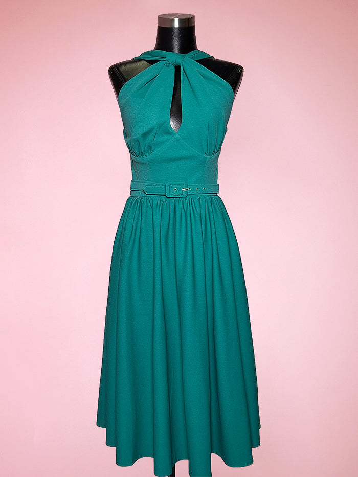 BACKLOT - Golden Era Swing Dress in Teal
