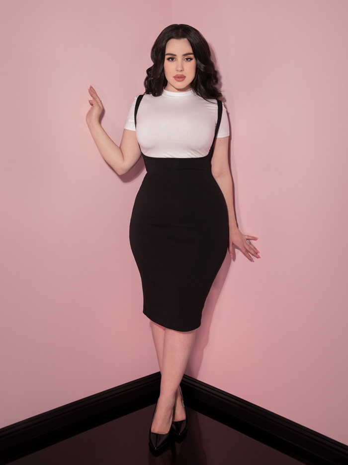 COMING BACK SOON - Cozy Wiggle Skirt Jumper in Black - Vixen by Micheline Pitt (Copy)