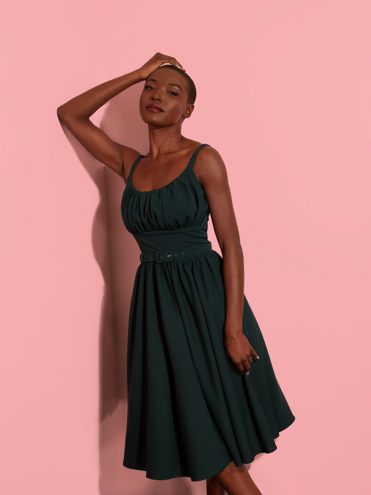 Hunter green skater sales dress