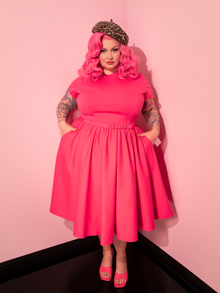PRE-ORDER - Avon Swing Dress in Candy Pink - Vixen by Micheline Pitt