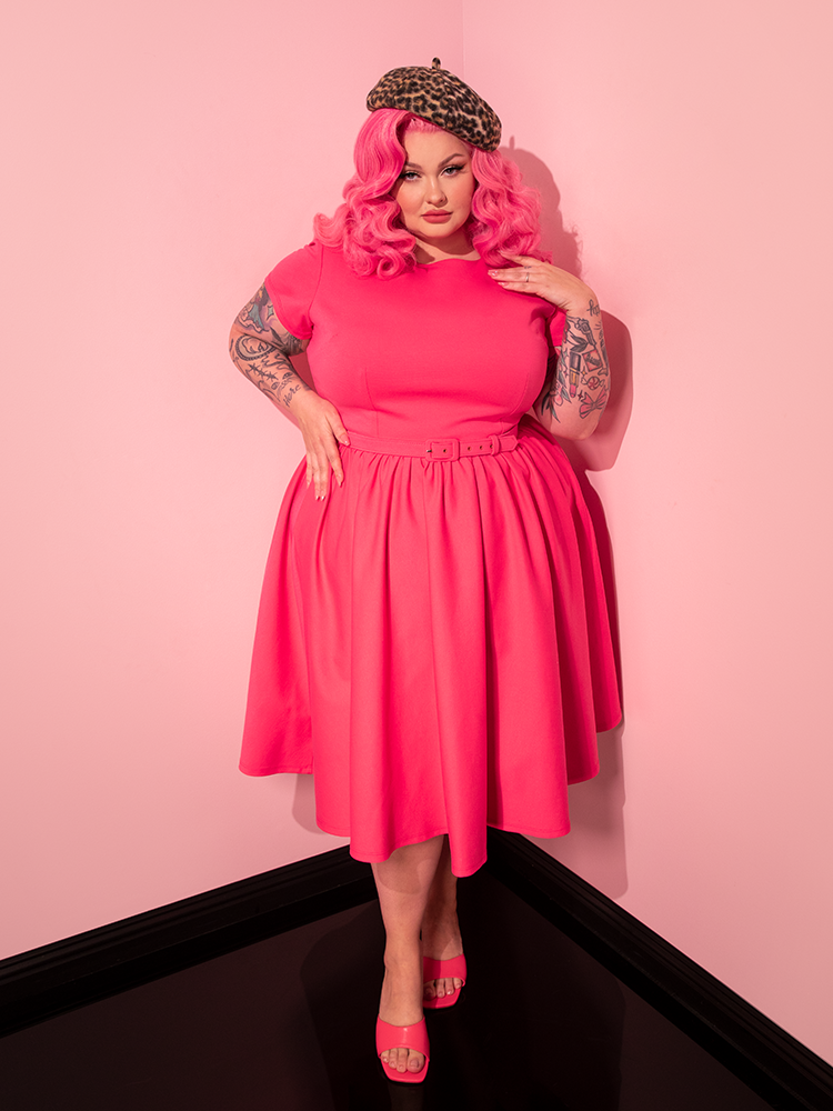 PRE-ORDER - Avon Swing Dress in Candy Pink - Vixen by Micheline Pitt