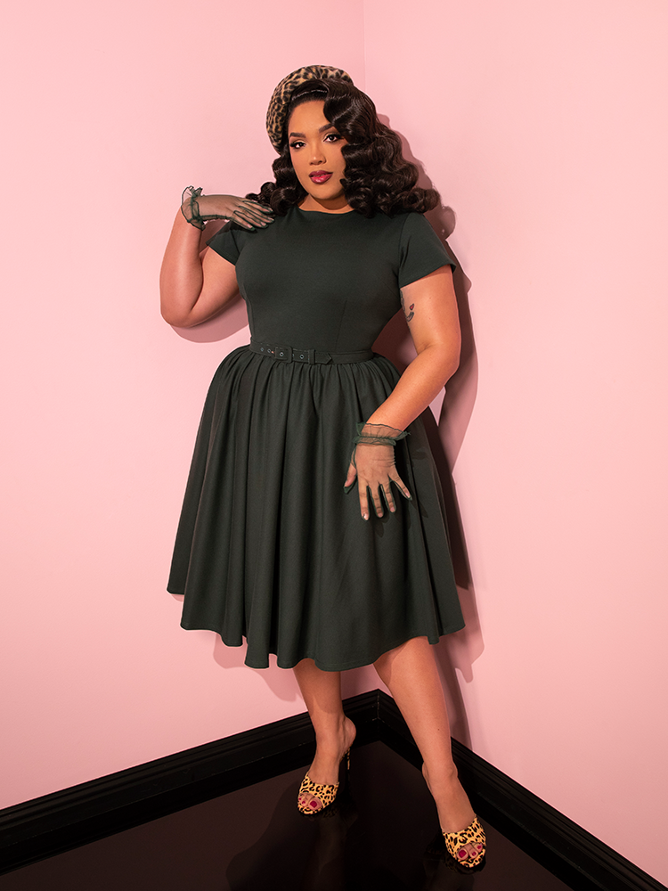 PRE-ORDER - Avon Swing Dress in Black MINI - Vixen by Micheline Pitt