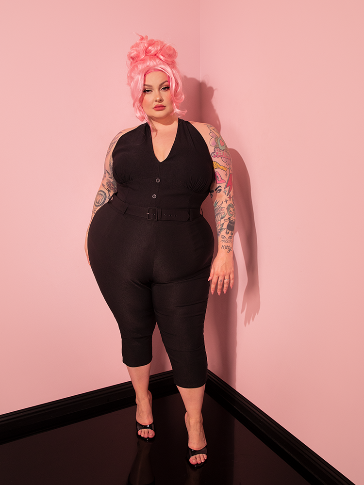 Capri Pants in Candy Pink  Retro Inspired Pants – Vixen by Micheline Pitt