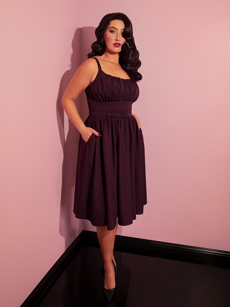 Eggplant dress plus shop size