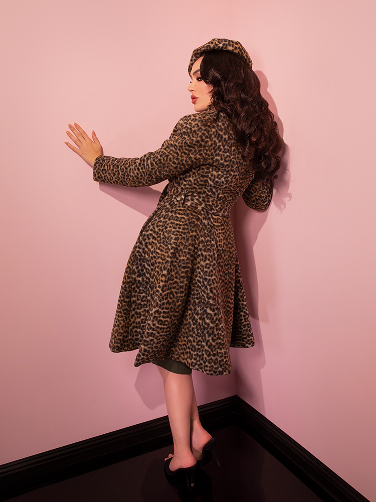Starlet Swing Coat in Leopard Print - Vixen by Micheline Pitt