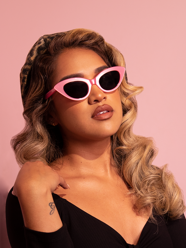 Fashion Doll Cat Eye Sunglasses in Pink - Vixen by Micheline Pitt