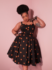 FINAL SALE - Pumpkin King Maneater Swing Dress in Black - Vixen by Micheline Pitt