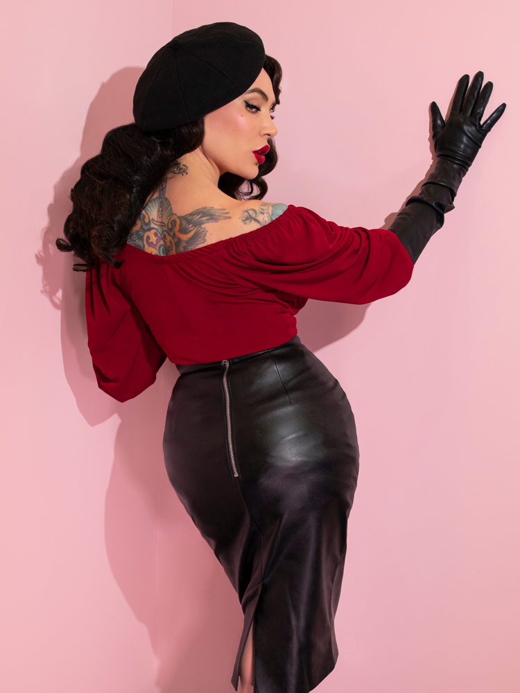 COMING BACK SOON - Vacation Blouse in Dark Rose Red - Vixen by Micheline Pitt