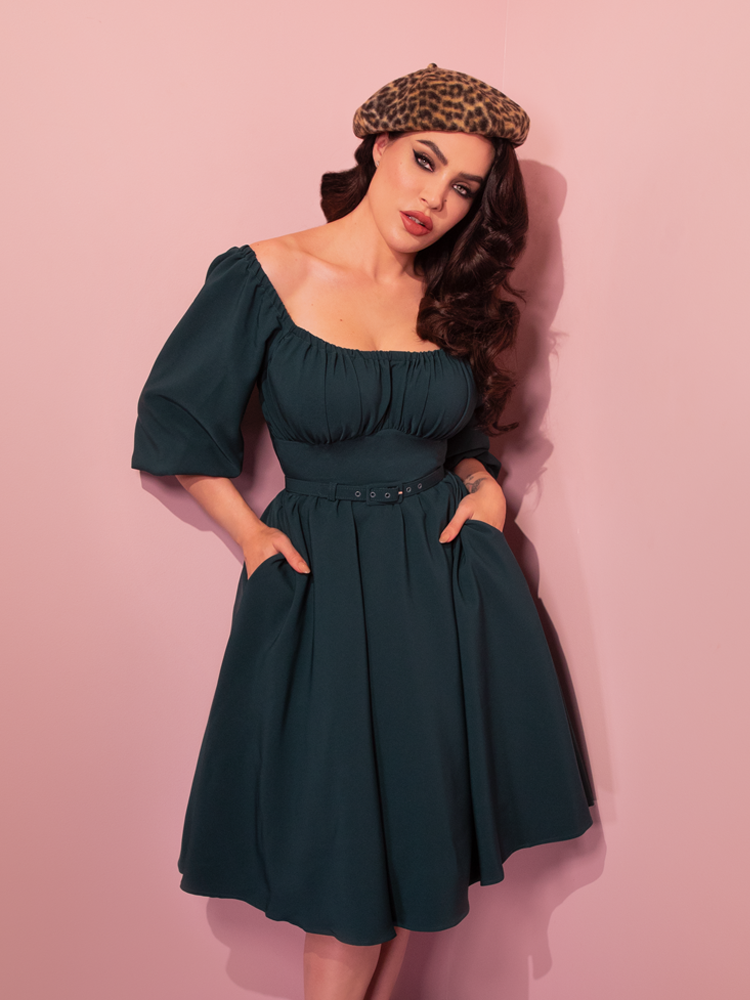 Vacation Dress in Spruce Green - Vixen by Micheline Pitt XS Vacation Dress in Spruce Green - Vixen by Micheline Pitt XS