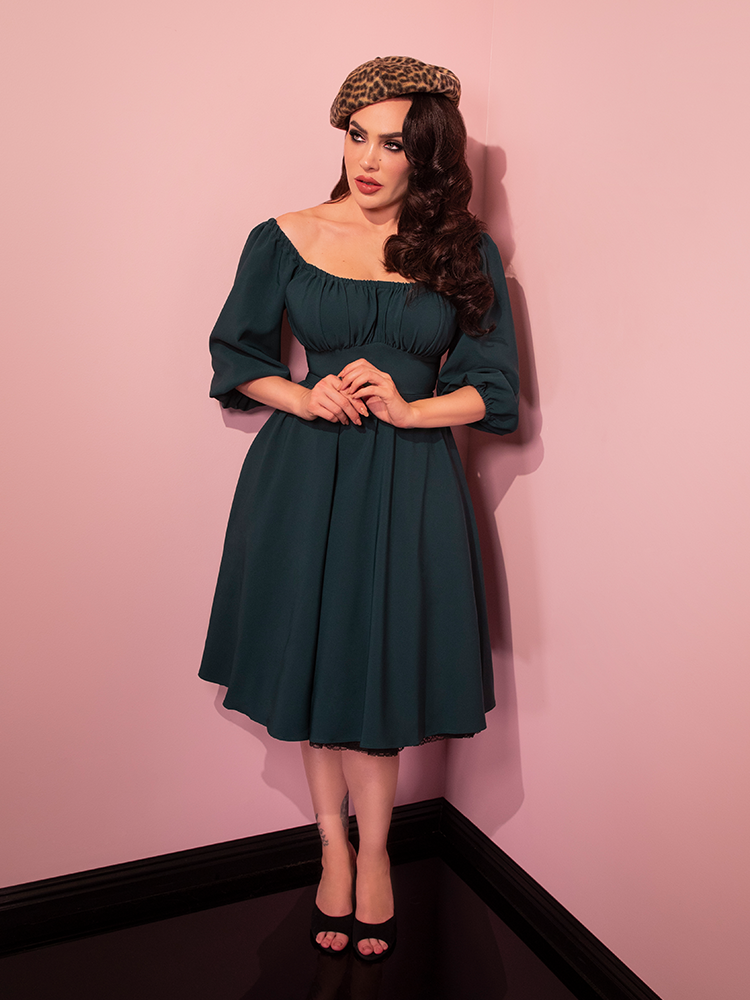 Vacation Dress in Spruce Green - Vixen by Micheline Pitt XS Vacation Dress in Spruce Green - Vixen by Micheline Pitt XS
