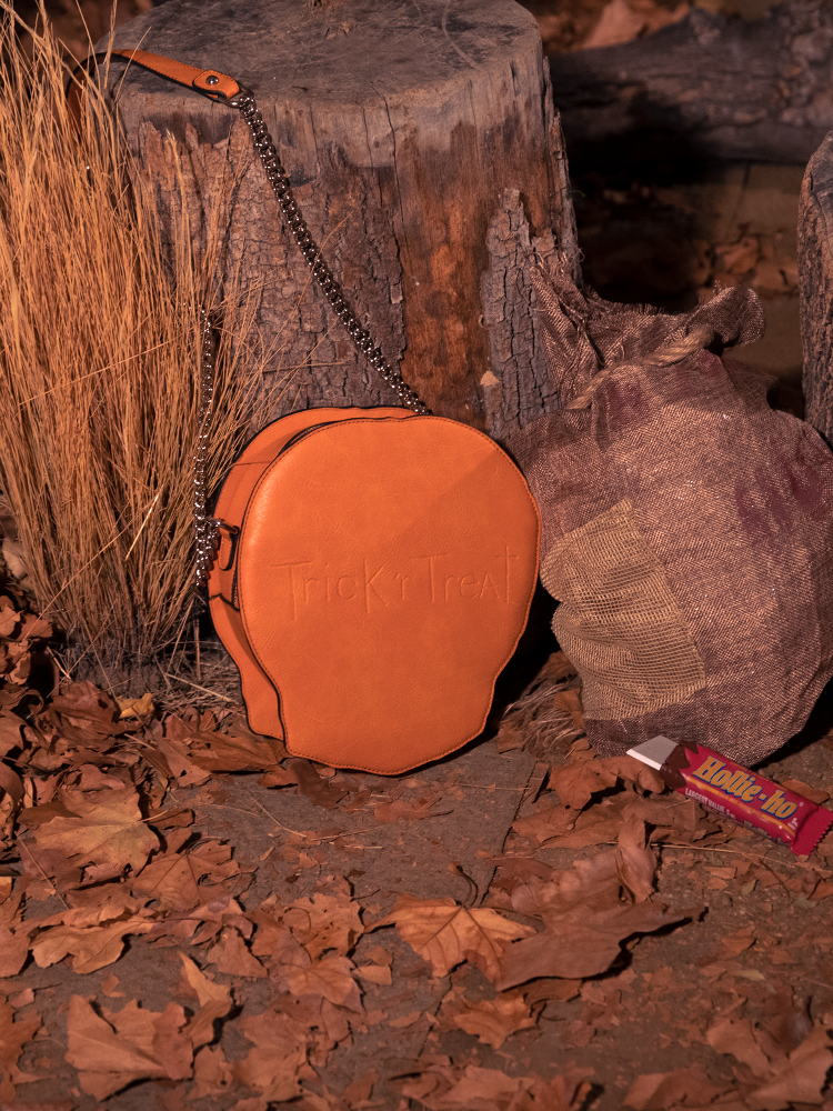 The back of the TRICK R TREAT™ Sam Crossbody Bag from retro clothing brand Vixen Clothing.
