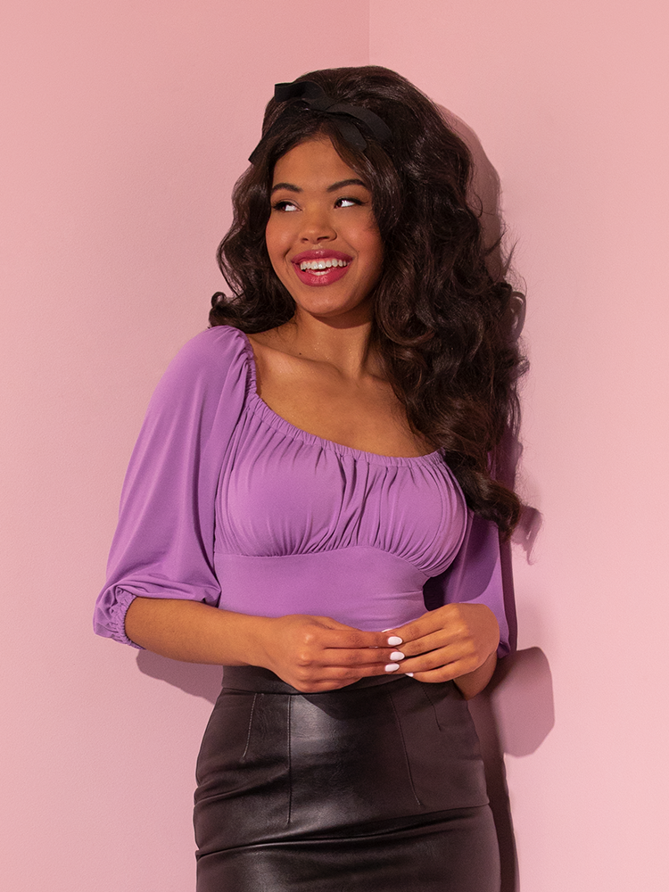 Vacation Blouse in Lavender | Vintage Inspired Tops – Vixen by Vacation Blouse in Lavender | Vintage Inspired Tops – Vixen by