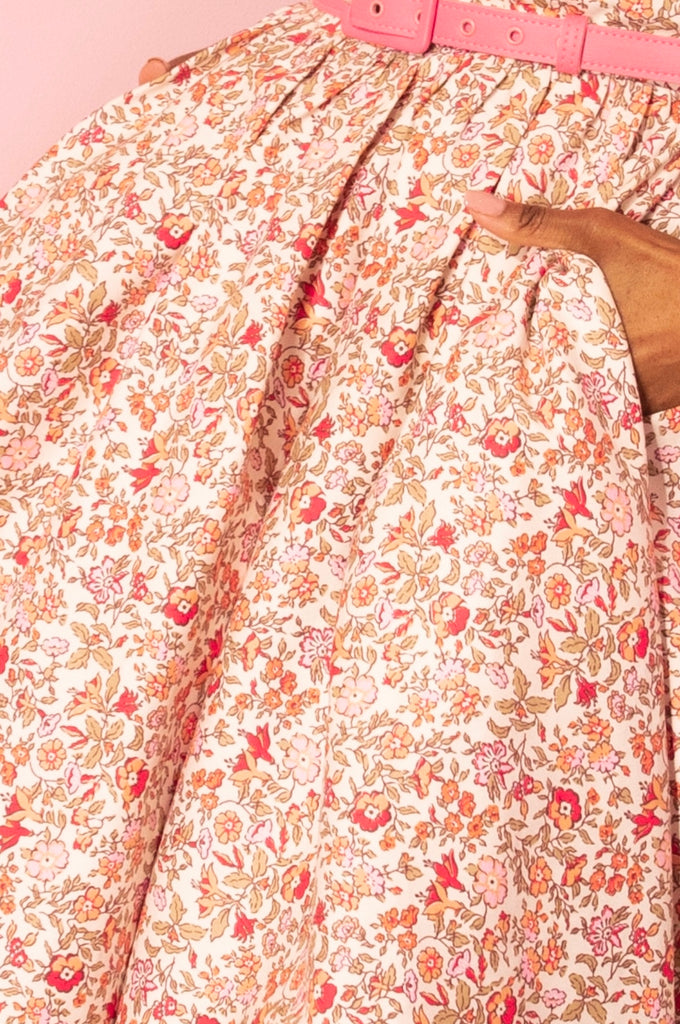 Close-up of the fabric on the BEETLEJUICE™ Barbara Maitland Dress.